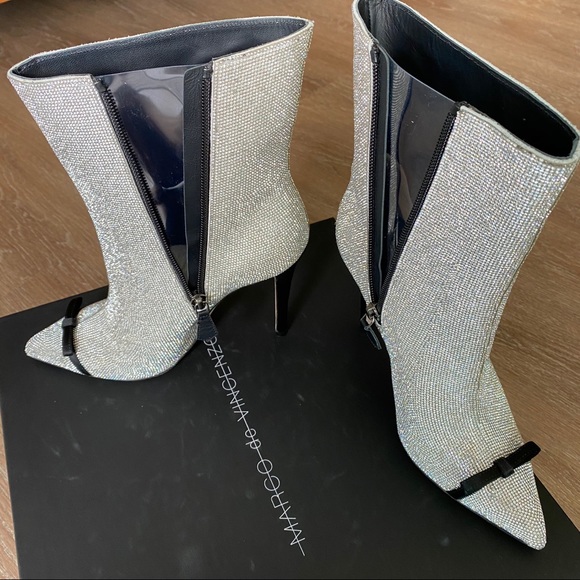 Marco De Vincenzo Crystal Boots Booties 37 NWT - Picture 10 of 16
